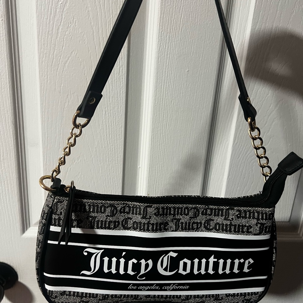 Juicy Couture Black and White Shoulder Bag